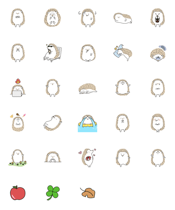 [LINE絵文字]sting！ hedgehogの画像一覧