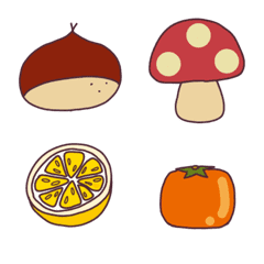 [LINE絵文字] 秋の食べ物絵文字の画像