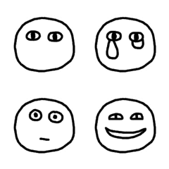 [LINE絵文字] 味のある 顔 絵文字の画像