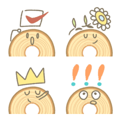 [LINE絵文字] (よく使うマークと)バウムクーヘン③の画像