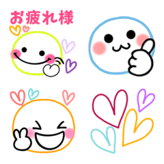 [LINE絵文字] 【動く】カラフル♡シンプル5の画像