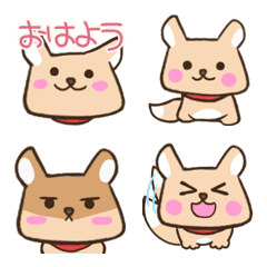 [LINE絵文字] 可愛い子犬のいろんな表情絵文字【柴犬】の画像