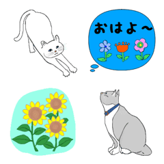 [LINE絵文字] 毎日使える猫のあるある日常絵文字の画像