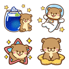 [LINE絵文字] コツメカワウソ 毎日つかえる 星verの画像