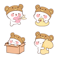 [LINE絵文字] Bear Hat (Emoji)の画像