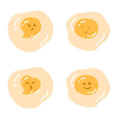 [LINE絵文字] cute fried eggsの画像