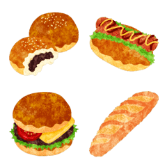 [LINE絵文字] Delicious and Cute Breads Emojiの画像