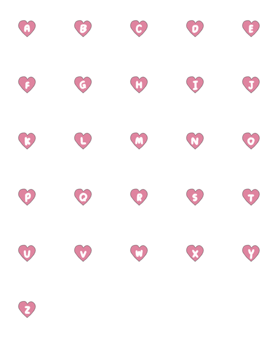 [LINE絵文字]Cute heart emojiiの画像一覧
