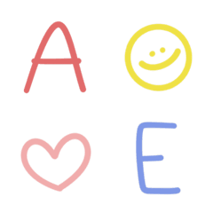 [LINE絵文字] Alphabet happyice set 1の画像