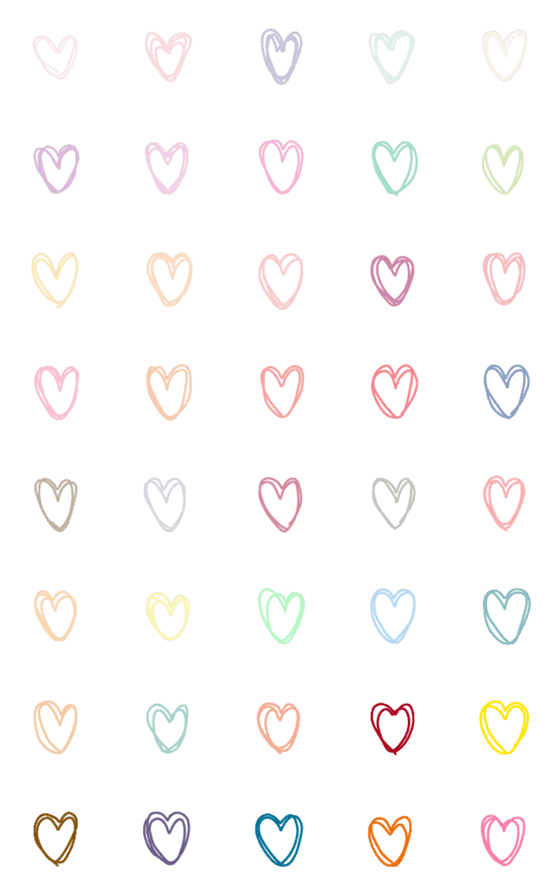 [LINE絵文字]My heart emoji v.2の画像一覧