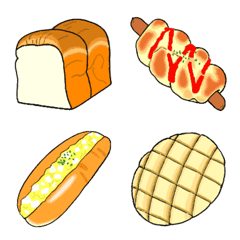 [LINE絵文字] 色々なパン絵文字の画像