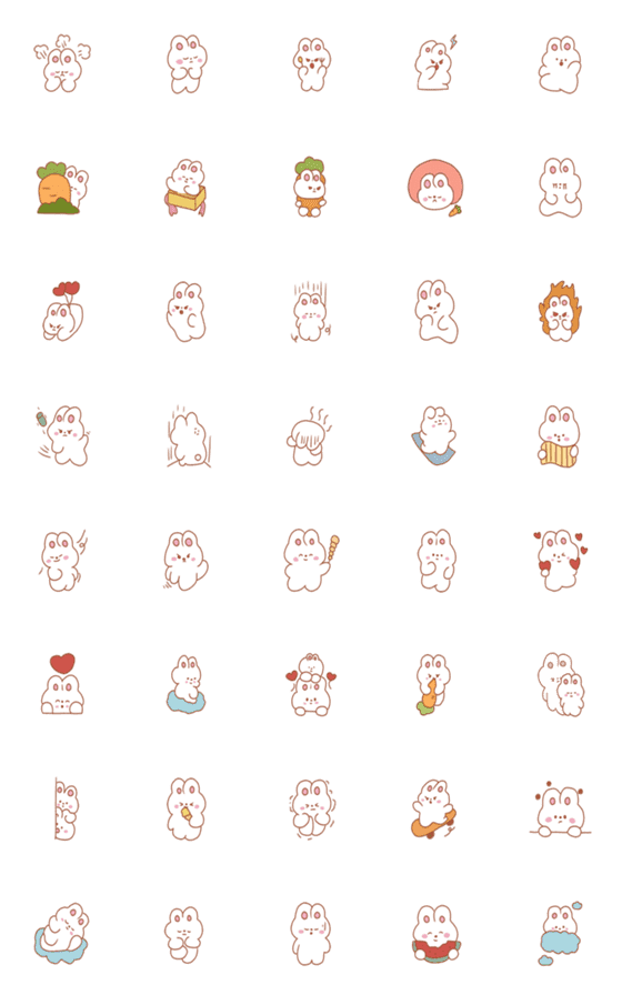 [LINE絵文字]Angry Bunnyの画像一覧