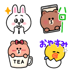 [LINE絵文字] 動く！BROWN＆FRIENDS絵文字の画像