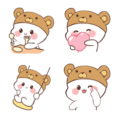 [LINE絵文字] Bear Hat (Emoji) 2の画像