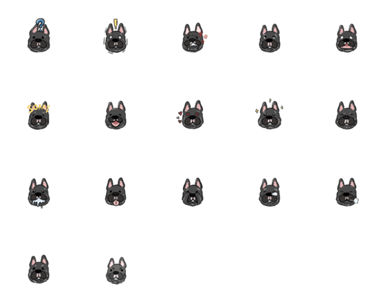 [LINE絵文字]Bouledogue  Strong Emojiの画像一覧
