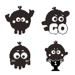 [LINE絵文字] Little black monsterの画像