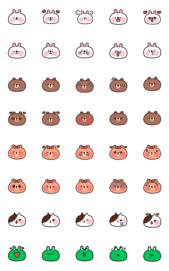 [LINE絵文字]BROWN ＆ FRIENDS Emoji :)の画像一覧