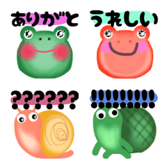 [LINE絵文字] カエル 挨拶 AAAの画像