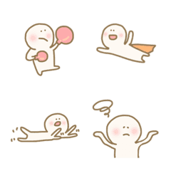 写真デコ使える基本シンプル挨拶ゆるかわ白の絵文字メイン画像