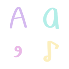 [LINE絵文字] Cute handwriting alphabet ABC emoji V1の画像