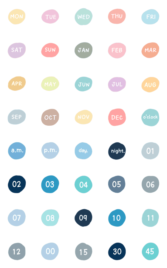[LINE絵文字]day - month - timeの画像一覧