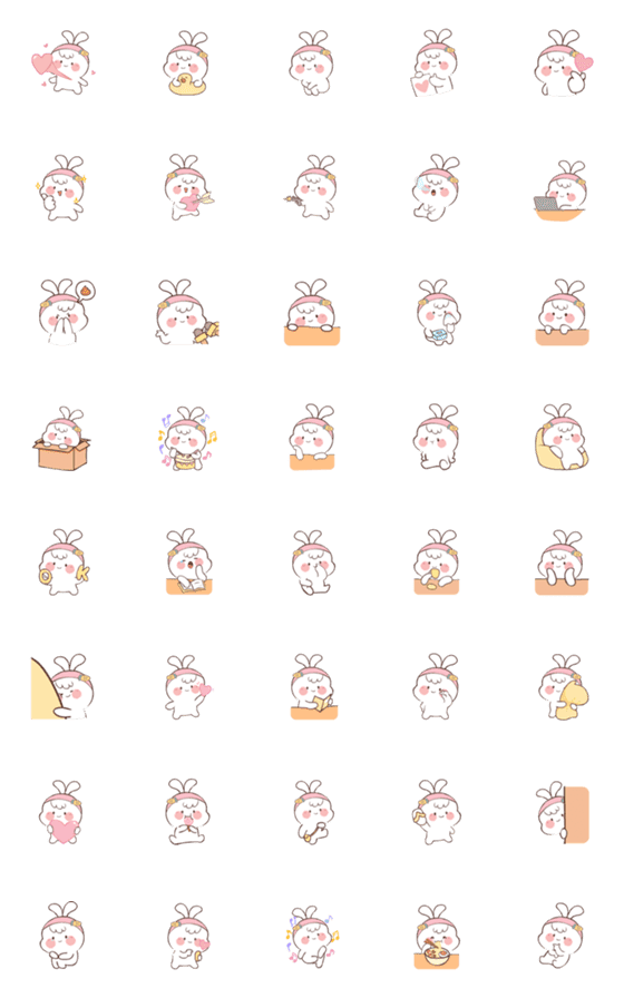 [LINE絵文字]Bunny Idea (Emoji) 2の画像一覧