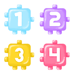 [LINE絵文字] Number classic box colourful emojiの画像