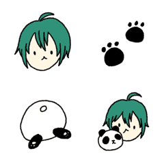 [LINE絵文字] パンダとゆかいな緑仙たちの画像