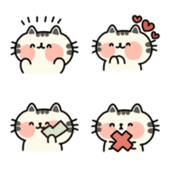 [LINE絵文字] Cat Emoji ::)の画像