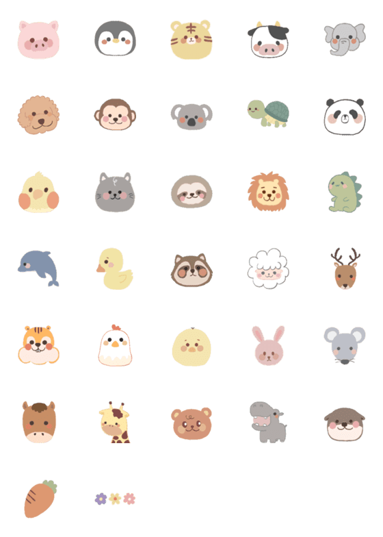 [LINE絵文字]<Revised Version> Cute Animals with youの画像一覧