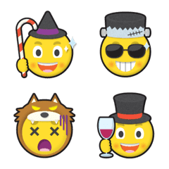 [LINE絵文字] スマイリー ハロウィン 絵文字の画像