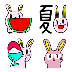 [LINE絵文字] うさぎのpomのちょっと夏の画像