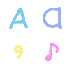 [LINE絵文字] Cute handwriting alphabet ABC emoji V3の画像