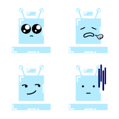 [LINE絵文字] Blue robot .の画像