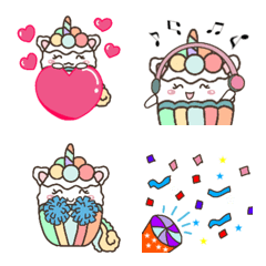 [LINE絵文字] Unicorn Cupcake Emoji Animationの画像