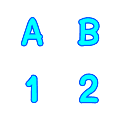 [LINE絵文字] A B C (Blue color)の画像