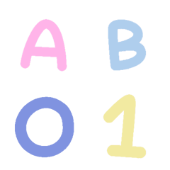 [LINE絵文字] Cute alphabet: Pastel emoji V.1の画像