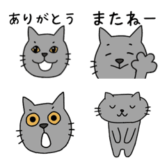 [LINE絵文字] 猫のブリティッシュショートヘアの絵文字の画像