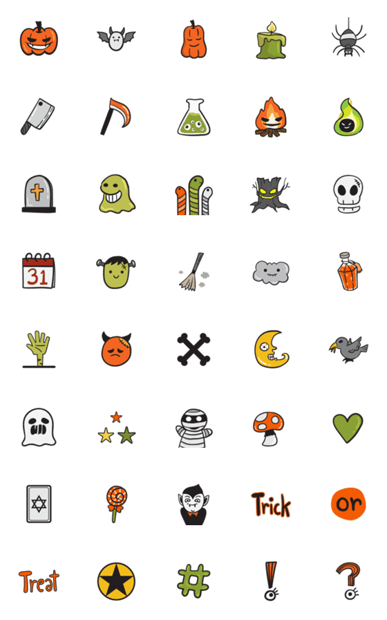 [LINE絵文字]Halloween animated emojiの画像一覧