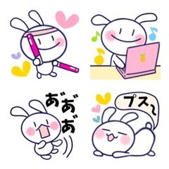 [LINE絵文字] 【動く】キュートなウサギちゃん2の画像