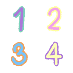 [LINE絵文字] Four Color Numbers V3の画像
