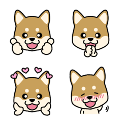 [LINE絵文字] 可愛い柴犬絵文字の画像