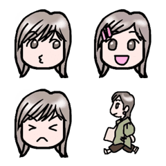 [LINE絵文字] 元気な女の子の絵文字の画像