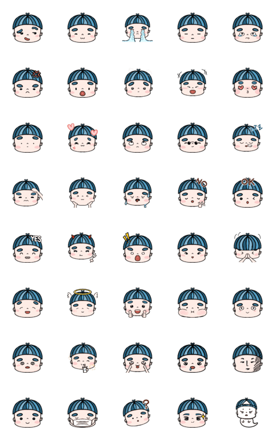 [LINE絵文字]Mr. Blueの画像一覧