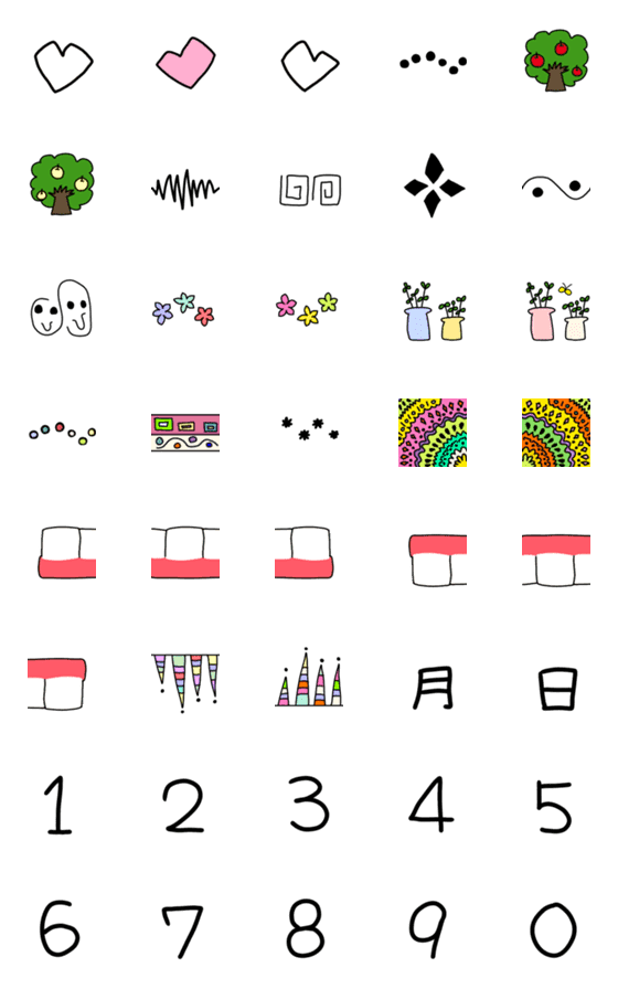 [LINE絵文字]いろんなもようの画像一覧