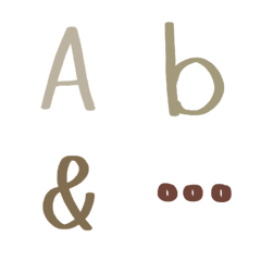 [LINE絵文字] Cute handwriting alphabet ABC emoji V5の画像