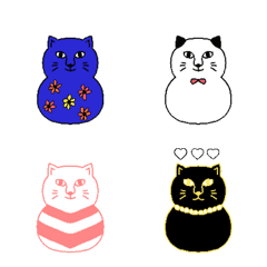 [LINE絵文字] nekoだるまの絵文字の画像