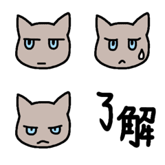 [LINE絵文字] 目ヂカラつよめねこの画像