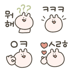 [LINE絵文字] 韓国語をしゃべるキム•ウサギの画像