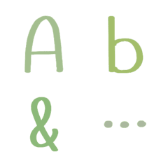 [LINE絵文字] Cute handwriting alphabet ABC emoji V7の画像